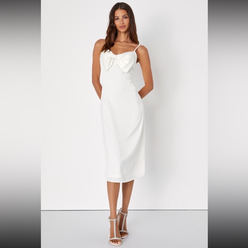Lulu's White Midi Dress